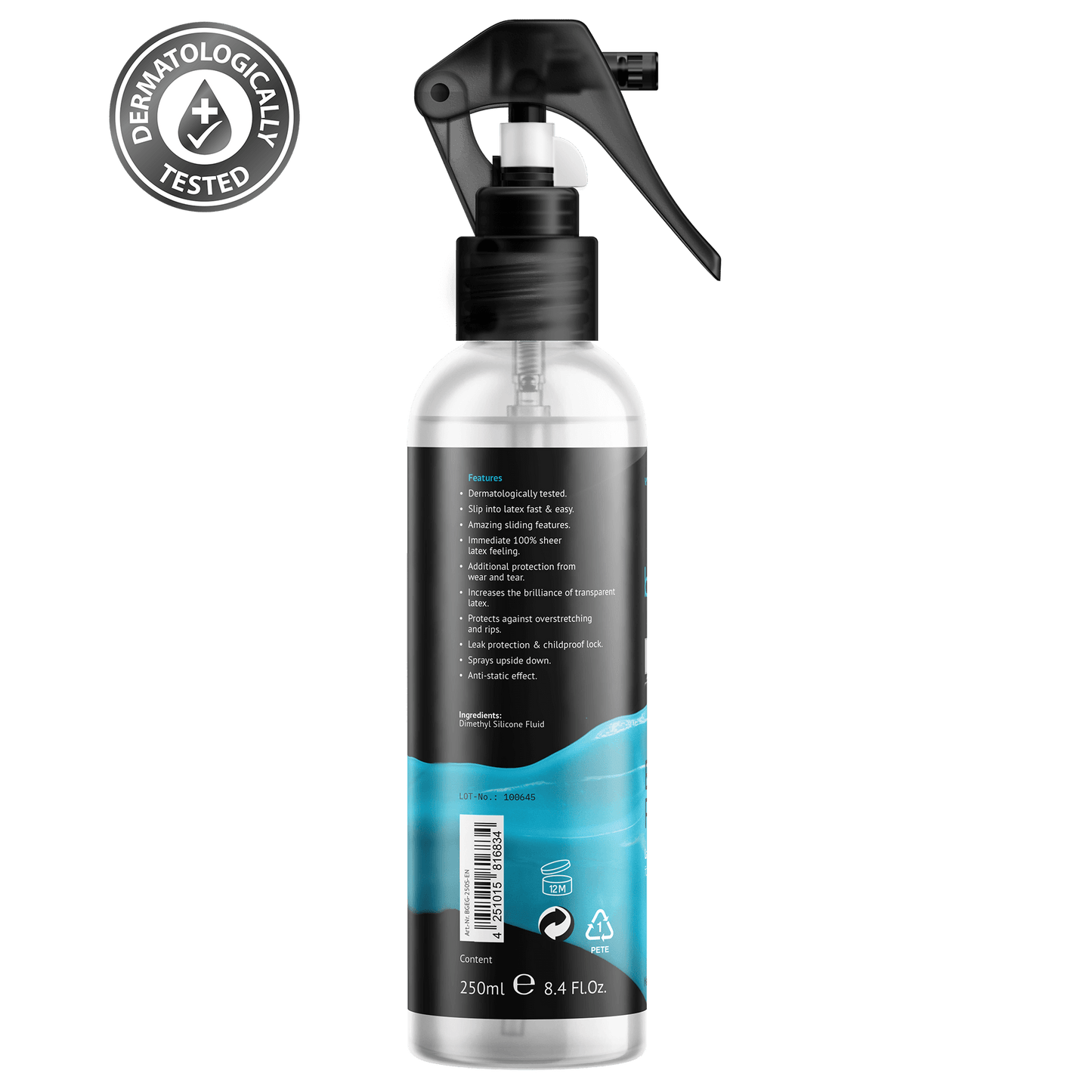 beGLOSS! Easy Glide Premium Spray- Hand-Pump-Spray - Latex Dressing Aid