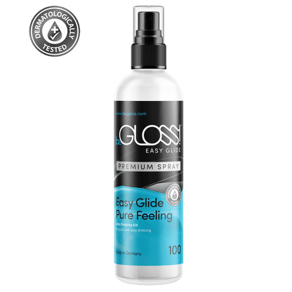 beGLOSS! Easy Glide Premium Spray - Latex Dressing Aid